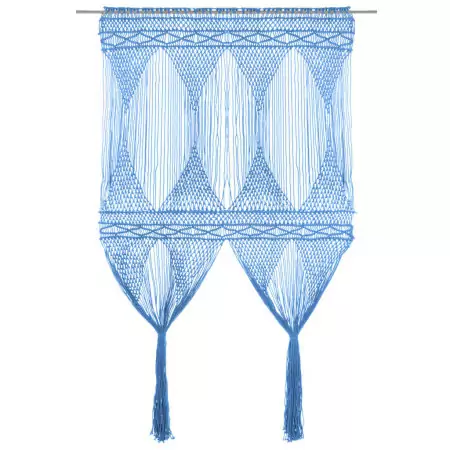 Tenda Macramè Blu 140x240 cm in Cotone