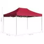 Gazebo Professionale Pieghevole Alluminio 4,5x3 m Rosso Vino