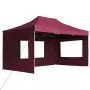 Gazebo Professionale Pieghevole Alluminio Pareti 4,5x3m Rosso