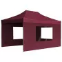 Gazebo Professionale Pieghevole Alluminio Pareti 4,5x3m Rosso