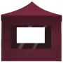 Gazebo Professionale Pieghevole Alluminio Pareti 4,5x3m Rosso