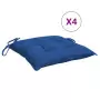 Cuscini per Pallet 4 pz Blu 50x50x7 cm Tessuto Oxford