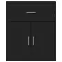 Credenza Nero 60x31x70 cm in Legno Multistrato