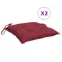 Cuscini per Pallet 2 pz Rosso Vino 50x50x7 cm Tessuto Oxford