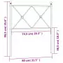 Testiera in Metallo Bianco 75 cm