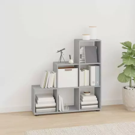 Libreria a Scala Grigio Sonoma 107 cm in Legno Multistrato