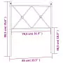 Testiera in Metallo Bianco 80 cm