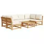 Set Salotto da Giardino 7 pz con Cuscini Legno Massello Acacia