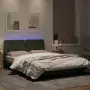 Giroletto con Luci LED Grigio Chiaro 120x200 cm in Velluto