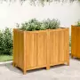 Fioriera Giardino con Rivestimento 100x50x75 cm Massello Acacia