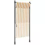 Tenda a Rullo Esterno Arancio Bianca 120x270 cm Tessuto Acciaio