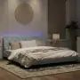 Giroletto con Luci LED Grigio Chiaro 180x200 cm in Velluto