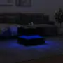 Tavolino da Salotto con Luci LED Nero 50x50x40 cm