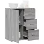 Credenza Grigio Sonoma 60x31x70cm in Legno Multistrato