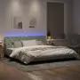 Giroletto con Luci LED Grigio Chiaro 200x200 cm in Velluto