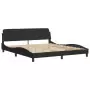 Letto con Materasso Nero 180x200 cm in Velluto