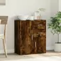 Credenza Rovere Fumo 60x31x70 cm in Legno Multistrato