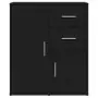 Credenza Nero 60x31x70 cm in Legno Multistrato