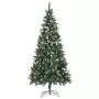 Albero di Natale Artificiale con luci a LED e Pigne 210 cm