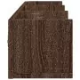 Mobili Parete 2pz Rovere Marrone 75x18x16,5cm Legno Multistrato