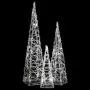 Set Coni Luce LED Decorativi Acrilici Bianco Freddo 30/45/60cm