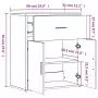 Credenze 2 pz Bianche 60x31x70 cm in Legno Multistrato