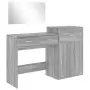 Set da Toeletta 3 pz Grigio Sonoma in Legno Multistrato