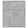 Credenze 2 pz Grigio Cemento 60x31x70 cm in Legno Multistrato