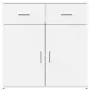 Credenze 2 pz Bianche 79x38x80 cm in Legno Multistrato