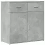 Credenze 2 pz Grigio Cemento 79x38x80 cm in Legno Multistrato