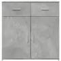 Credenze 2 pz Grigio Cemento 79x38x80 cm in Legno Multistrato