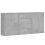 Credenze 3 pz Grigio Cemento 60x31x84 cm in Legno Multistrato