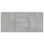 Credenze 3 pz Grigio Cemento 60x31x84 cm in Legno Multistrato