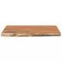 Piano Tavolo 70x60x2,5 cm Rettangolare Legno Acacia Bordi Vivi