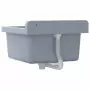 Lavabo a Parete Grigio 40x40x24 cm in Resina