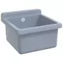 Lavabo a Parete Grigio 40x40x24 cm in Resina