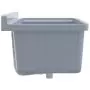 Lavabo a Parete Grigio 60x40x28 cm in Resina