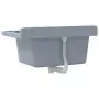 Lavabo a Parete Grigio 60x40x28 cm in Resina