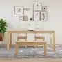 Tavolo da Pranzo Panama Grigio 180x90x75 cm Legno Massello Pino