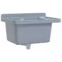 Lavabo a Parete Grigio 50x35x24 cm in Resina