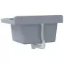 Lavabo a Parete Grigio 50x35x24 cm in Resina