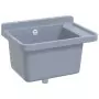 Lavabo a Parete Grigio 50x35x24 cm in Resina