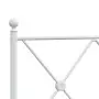 Giroletto con Testiera Metallo Bianco 193x203 cm