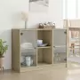 Credenza Rovere Sonoma 102x37x75,5 cm in Legno Multistrato