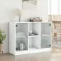 Credenza Bianca 101,5x37x75,5 cm in Legno Multistrato