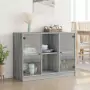 Credenza Grigio Sonoma 102x37x75,5 cm in Legno Multistrato