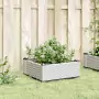 Fioriera da Giardino con Picchetti Bianca 42,5x42,5x28,5 cm PP