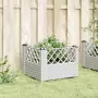 Fioriera da Giardino con Picchetti Bianca 43,5x43,5x43,5 cm PP