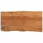 Piano Tavolo 80x40x2,5 cm Rettangolare Legno Acacia Bordi Vivi