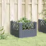 Fioriera da Giardino con Picchetti Grigio 43,5x43,5x43,5 cm PP